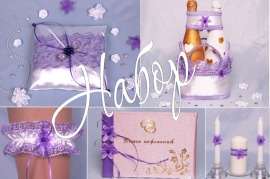 Декор свадебных бокалов и шампанского.